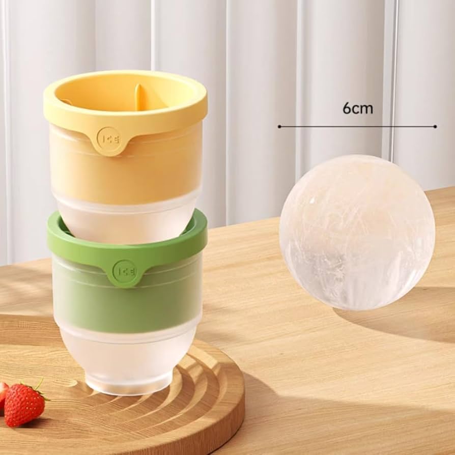 Amazon | 西田(Nishida)二層耐熱ガラス コップ 丸氷 製氷容器